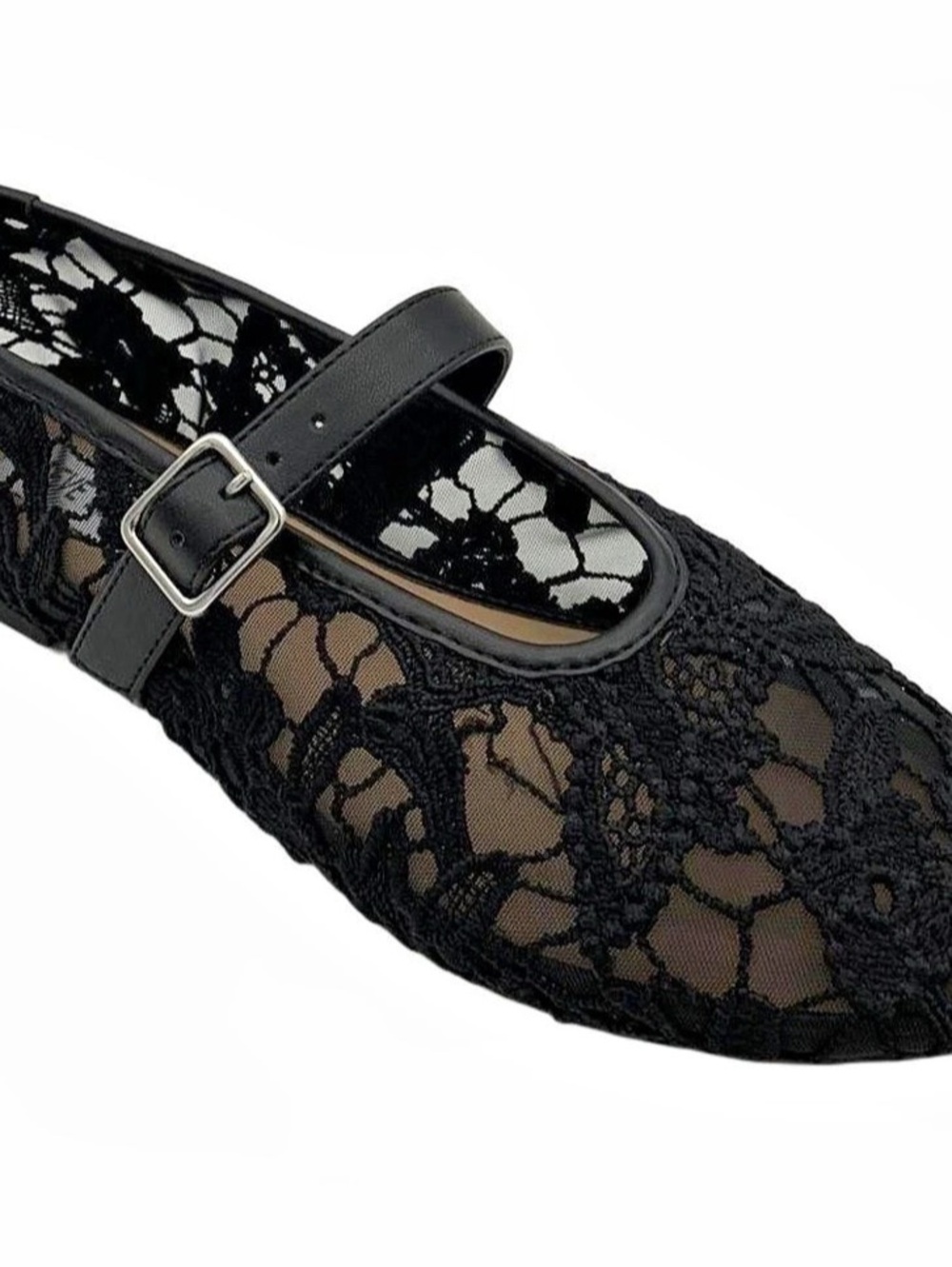 Steve Madden Dreaming Black Lace Mary Jane Flat - Deadstock